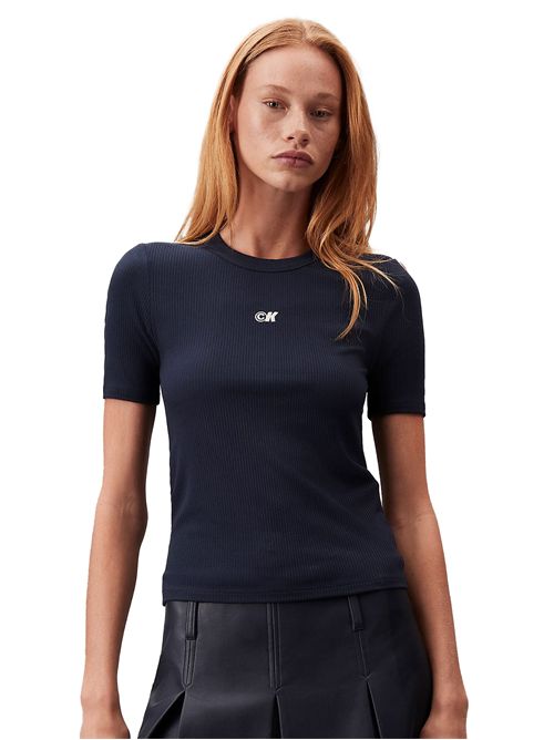 CALVIN KLEIN Ribbed Stretch T-shirt CALVIN KLEIN | LV044C901GCEF